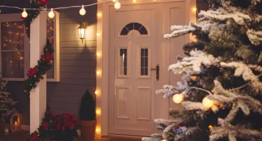 Image of a house with christmas decorations