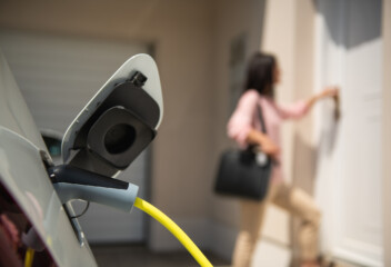 Electric car charging at home